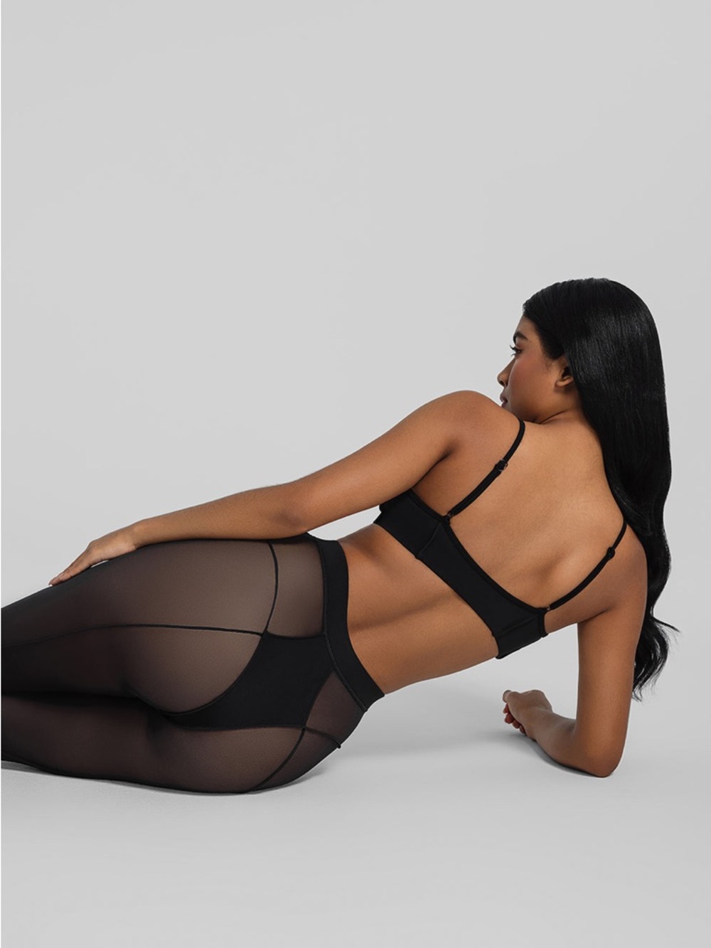 New BetterMe Semi-Sheer High-Rise Leggings and Contoured Sheer Long Sleeve Crop - Picture 7 of 11